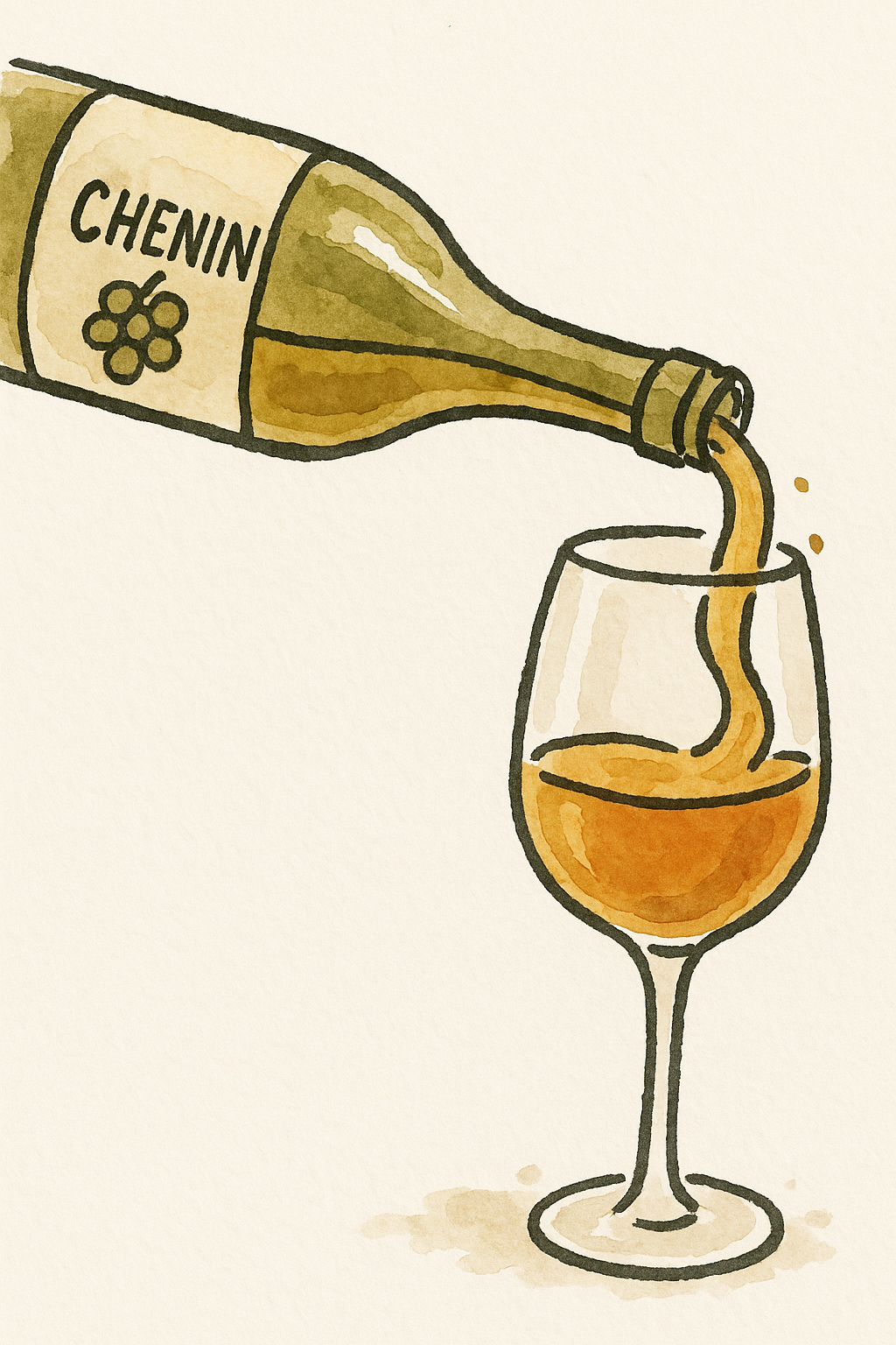 Looking at a glass of Chenin to set tasting expectations